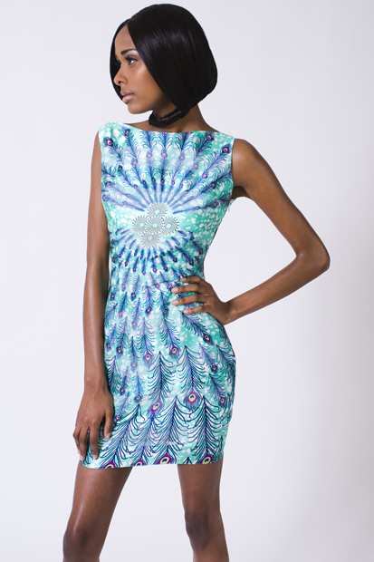 Eki Orleans, silk african print dress