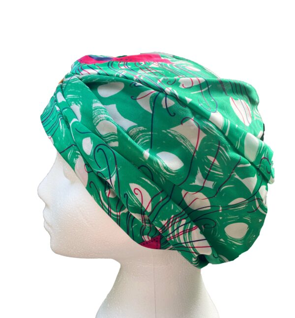 green silk headrwrap