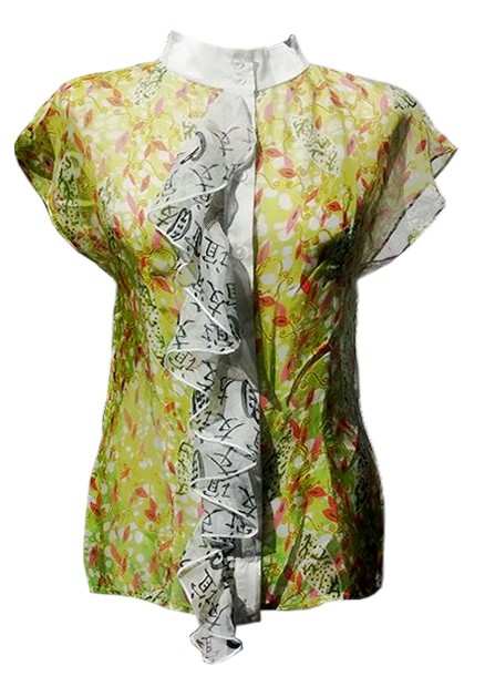 silk african printed blouse