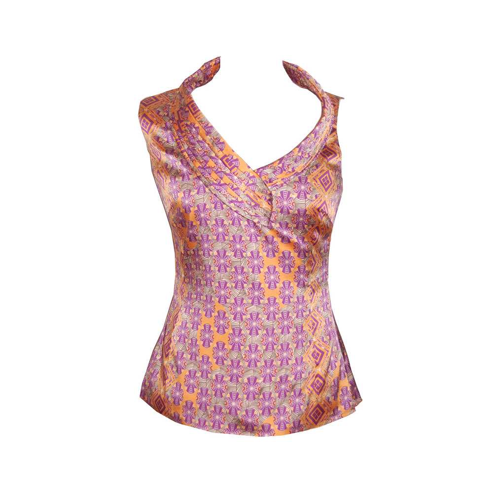 African silk printed pink blouse, Eki silk